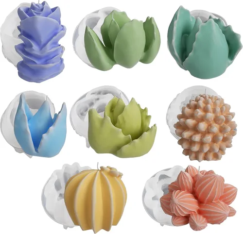 Miniatura 8 de Molde de vela de ardilla, moldes de silicona de fundición de resina para decoración del hogar y fabricación de velas, molde en espiral de onda