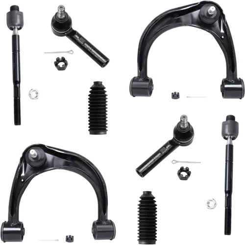 Miniatura 345 de Detroit Axle - Kit de brazos de control de extremo delantero de 8 piezas para Dodge Dakota 00-04, Durango 00-03, 4 brazos de control superior e