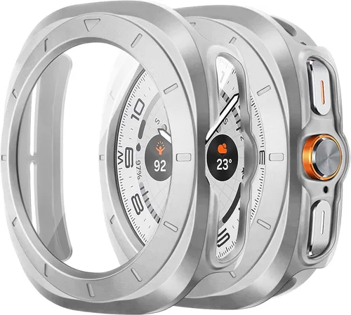 Miniatura 16 de Amizee Paquete de 2 fundas protectoras de pantalla compatibles con Samsung Galaxy Watch Ultra (2025/2024) de 1.772 pulgadas, con protector de negro