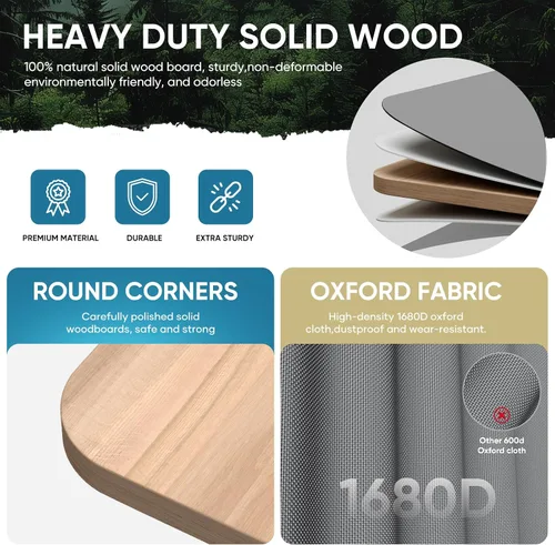 Miniatura 3 de Bunkie Board - Tablas de cama tamaño individual de 38 x 75 pulgadas para debajo del colchón, tablero de soporte de madera reforzada resistente