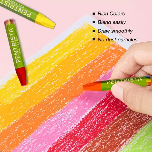 Miniatura 3 de Pasteles al óleo, 12 colores surtidos, juego de pasteles al óleo para actividades en interiores en casa, crayones suaves al óleo para niños