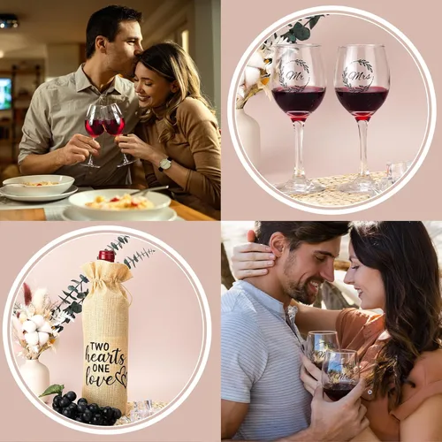 Miniatura 3 de Regalos de boda para parejas 2026, regalos para parejas, regalo de novia, regalo de recién casados, regalo de señor y señora, cesta de vela de bambú
