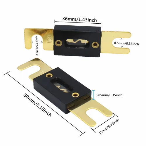 Miniatura 2 de Fusible de cuchilla ANL de 8 piezas 30A 32VDC para el sistema de audio y video del barco del camión del coche y la aplicación de alta corriente