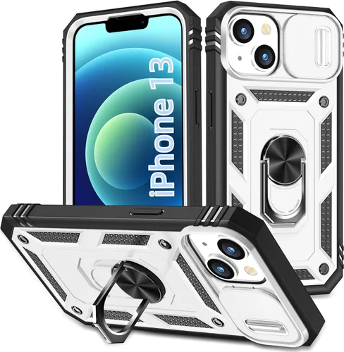 Miniatura 7 de Korecase Funda de protección para iPhone 12 Pro Max Kickstand con cubierta para lente de cámara, deslizante, grado militar, resistente, de doble Rosa