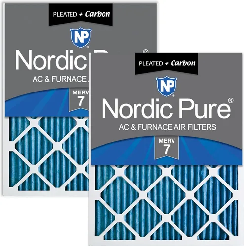 Miniatura 50 de Nordic Pure Filtros de aire para horno MERV 6 de 18 x 25 x 1 pulgadas (tamaño real: 17 1/2 x 24 1/2 x 3/4), color verde poliéster MERV 6, reduce