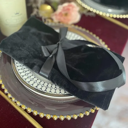 Miniatura 5 de Servilletas de terciopelo, 20 x 20 pulgadas, servilletas de cena suaves, servilletas de boda, servilletas de mesa adecuadas para bodas, fiestas