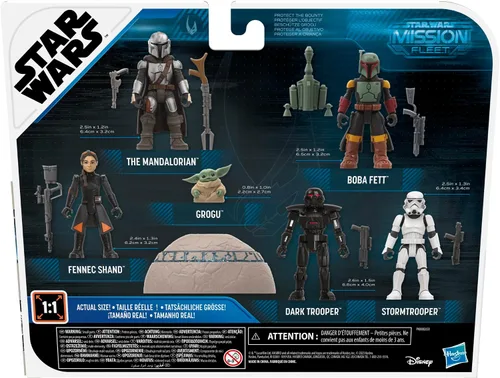 Miniatura 13 de STAR WARS Mission Fleet, juego de figuras de acción Mandalorian a escala de 2.5 pulgadas con 6 figuras y 8 accesorios, juguetes para niños y niñas