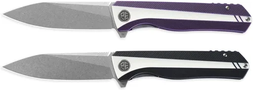 Miniatura 5 de Petrified fish PF818,3.54" D2 Blade, 3.67 oz G10 Handle Flipper Cuchillo plegable (fibra de carbono con mango G10, negro lavado a la piedra)