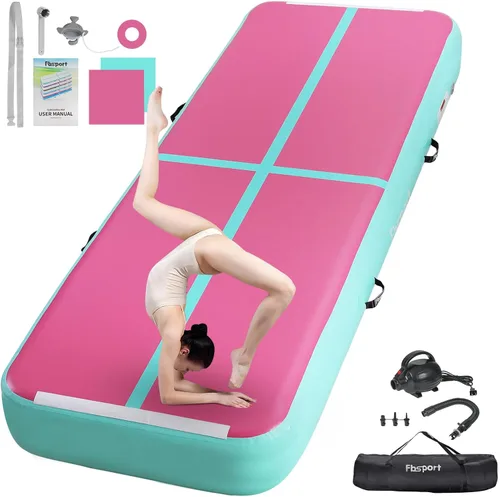 Miniatura 29 de FBSPORT - Colchonetas inflables de entrenamiento de 4 u 8 pulgadas de grosor, pistas de gimnasia para uso en el hogar, animadoras, yoga