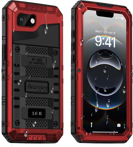 Miniatura 24 de Beasyjoy Funda impermeable para iPhone 12 Pro Max, cubierta protectora de cuerpo completo con protector de pantalla incorporado, resistente a Negro