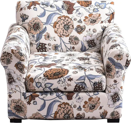 Miniatura 109 de Fundas elásticas para sofá de 1/2/3 cojines, funda estampada con fundas de cojín de asiento separadas, fundas de sofá lavables, protector de muebles