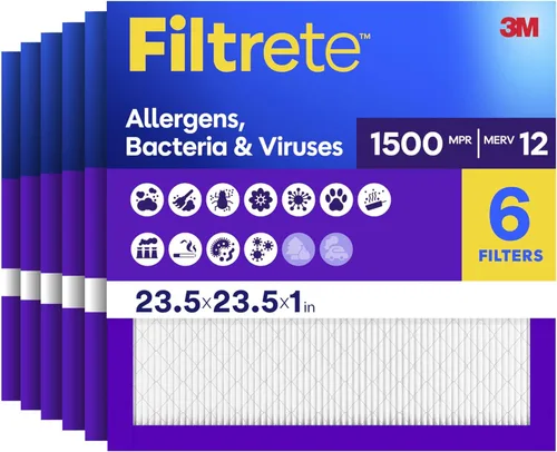 Miniatura 28 de Filtrete Filtro de aire para horno de CA de 17.5x23.5x1, MERV 12, MPR 1500, CERTIFICADO amigable para asma y alergias, filtro de limpieza de aire