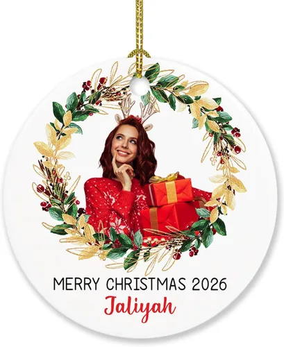 Miniatura 11 de Foto personalizada, adorno de matrimonio de nuestra primera Navidad 2023, regalo para novio, novia, señor y señora, foto y calendario, adorno