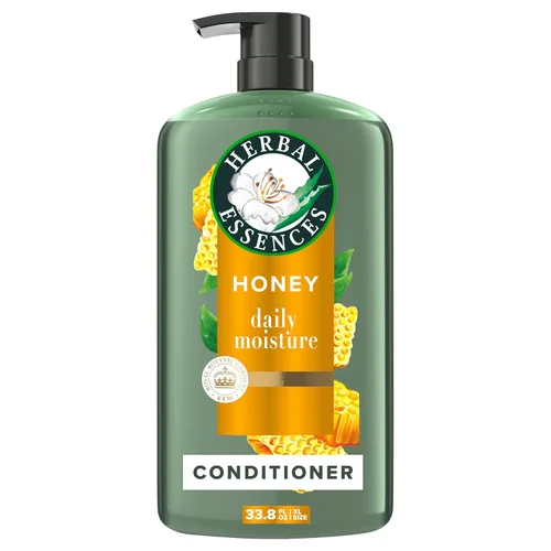 Herbal Essences Honey - Acondicionador de humedad diario, protege y nutre el cabello seco, acondicionador hidratante con aceite de camelia