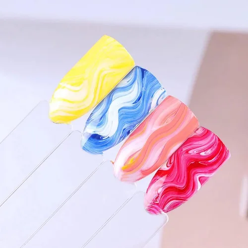 Miniatura 6 de 6pcs Ombre Nail Brush Nail Paint Pen para línea de encaje degradado Color Ombre cepillo para uñas de gel, pinceles de arte de uñas de madera, Ombre
