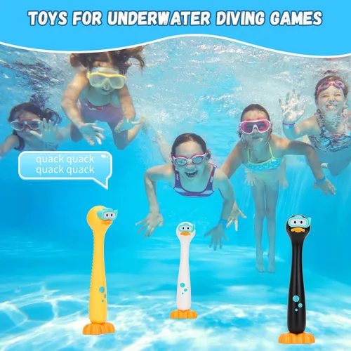 Miniatura 2 de Juego de 3 juguetes de buceo en la piscina para niños, divertidos juegos de piscina para niños, juguetes de agua para niños, el palo de buceo