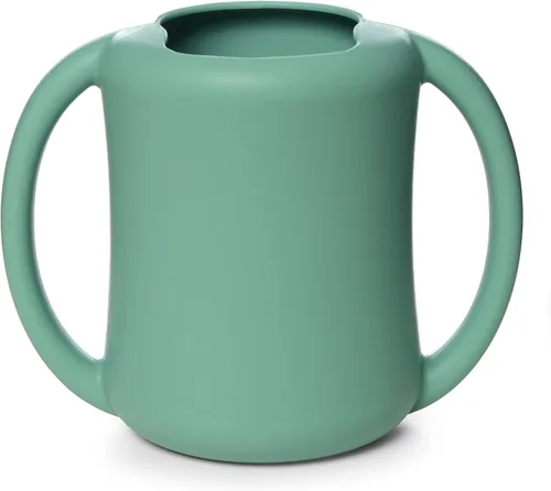 Miniatura 16 de PrimaStella Taza de entrenamiento de silicona para bebés y niños pequeños con asas (coral)