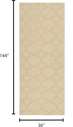 Miniatura 120 de Garland Rug Sparta - Alfombra antideslizante de polipropileno de 2 pies x 12 pies, color negro, ideal para salas de estar y pasillos, elegante