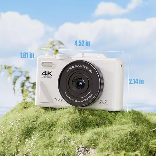 Miniatura 2 de Cámara digital 4K con pantalla abatible, cámara de vlogging, cámaras para fotografía, cámara de vlogging de enfoque automático de 48 MP