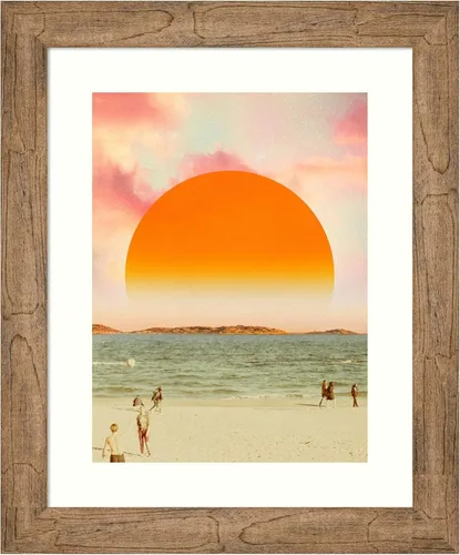 Amanti Art Impresión artística enmarcada para pared, diseño retro Dreamscape II de Victoria Barnes, arte de pared de playa, decoración vintage,