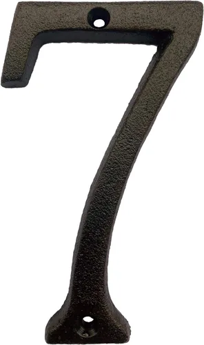 Miniatura 8 de BetLight Número de casa de hierro fundido de 5.5 pulgadas de alto, números de dirección de casa sólidos, elegante acabado marrón negro, fácil