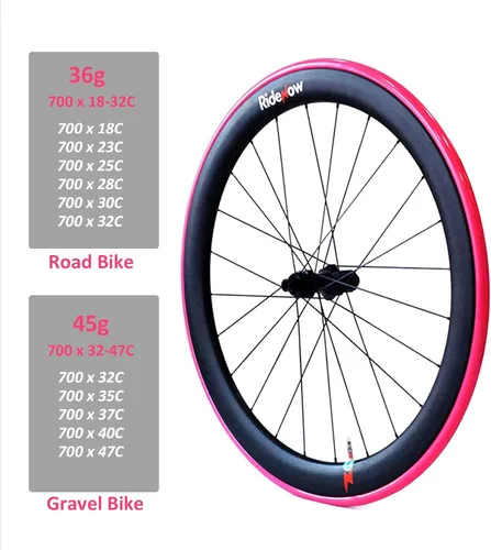 Miniatura 4 de 2 Pack Ridenow TPU Inner Tube 700 x 18-32c/32-47c Super Light for Road Bike Gravel Tubes with 45mm/65mm/85mm Presta Valves (Include Repair Patch Kit)