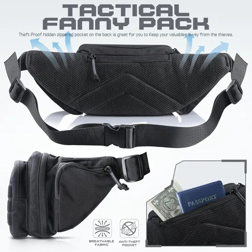 Miniatura 4 de LIVANS Cangurera de transporte oculto, bolsa táctica para pistola de transporte para hombre, funda de ocultación para armas de 1911 y G 17, 19, 20