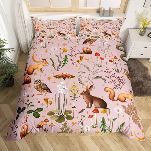 Miniatura 9 de Erosebridal Juego de ropa de cama con diseño de mariposas y flores azules, tamaño individual, funda de edredón floral de acuarela para niños
