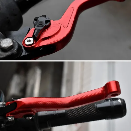 Miniatura 7 de 3D Fishbone Pattern Short Brake Clutch Lever for Yamaha Fazer FZ-1 FZ-8 FZ-6 FZ-6R FZS600, CNC Aluminum Alloy Made (Black)