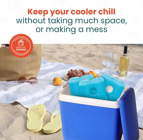 Miniatura 6 de Healthy Packers Ice Packs for Lunch Boxes & Coolers - Freezer Packs - Original Cool Pack Cooler Accessories for Beach, Camping & Fishing Slim &
