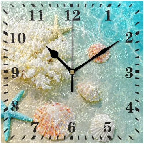 Miniatura 16 de Bathing Capybara Pattern Wall Clock Decorative Hanging Clock Silent Non Ticking Square Clock for Living Room Kitchen Bedroom