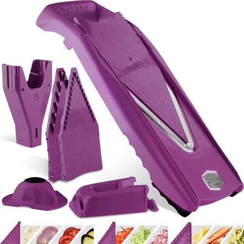 Börner V5 PowerLine - Juego profesional de cortadores de verduras (7 piezas) • Cortador de verduras (cepilladora en V) para frutas y verduras +