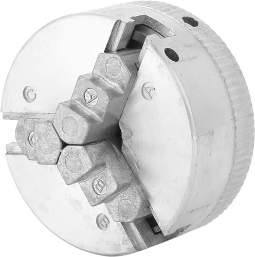 Miniatura 2 de Z011 Micro Torno Mandril, Aleación de Zinc 3-Jaw Chuck Clamp Accesorio con Dos Varillas de Bloqueo para Mini Torno de Metal