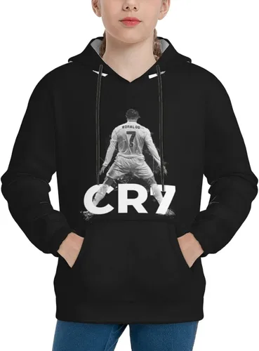 Miniatura 6 de LUJA DLING Ronaldo #7 Cr7 - Sudadera con capucha para adolescentes con bolsillo