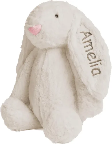 Miniatura 2 de Conejo de peluche súper suave personalizado - Juguetes de animal de peluche para niños - Regalo personalizado con nombre bordado en la oreja