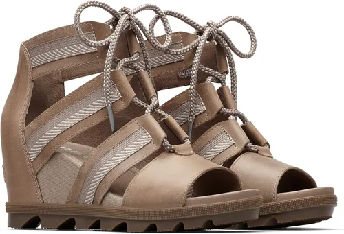 Miniatura 6 de Sorel Joanie II - Sandalias de tacón de cuña con correa de encaje para mujer, Camel marrón