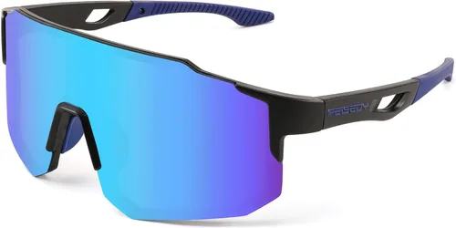 Miniatura 15 de FEISEDY Gafas de sol deportivas para hombres, mujeres y adolescentes - Béisbol, ciclismo, ciclismo UV400 protección B2388 008-negro rosa