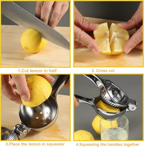 Miniatura 3 de Exprimidor manual de la prensa de cítricos, exprimidor de limón de metal resistente, herramienta de la barra de la cocina de la prensa de la mano