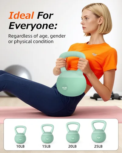 Miniatura 7 de Soft Kettlebell, Safe Strength Training Kettle bell, Cushioned Impact-Resistant Base and Anti-Slip Grip Weight, Kettlebells Set for Home Workouts