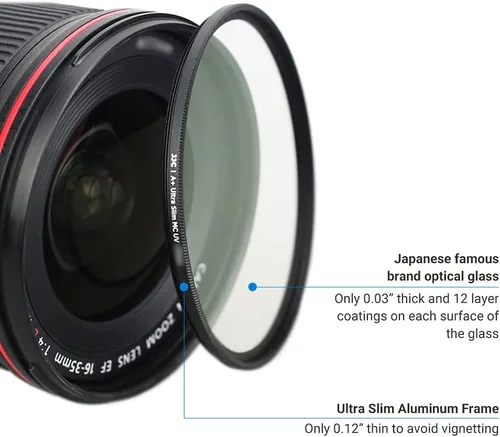 Miniatura 3 de JJC Filtro UV Protector de Lente Multi-Revestido de 40,5mm para Sony ZV1F ZV-1F ZV-E10 II ZVE10 ZV-E1 ZVE1 A6000 A6100 A6300 A6400 A6500 A6700 A5100