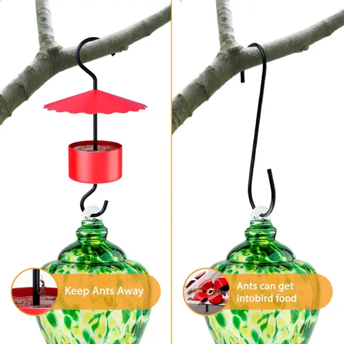 Miniatura 8 de Comedero grande de metal para colibríes, protector de hormigas de 5 onzas, para comederos de colibríes, mantiene eficazmente la miel segura, se