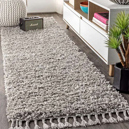 Miniatura 18 de JONATHAN Y Mercer Shag - Alfombra de felpa con borlas color crema para interiores, 3 x 5 pies, contemporánea, moderna, fácil de limpiar, para sala