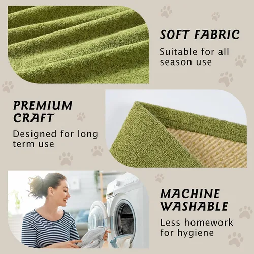 Miniatura 5 de PuTian Funda de sofá 100% impermeable para perros, antiarañazos, lavable, antideslizante, manta de funda de 2 cojines para sofá silla reclinable
