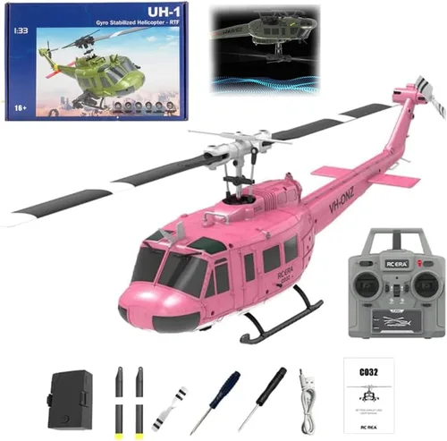 Miniatura 16 de RC ERA C032 UH-1 Huey Helicópteros RC para adultos principiantes, escala 1/48 6CH 2.4G 6 ejes giroscopio control remoto aeronave estabilizada
