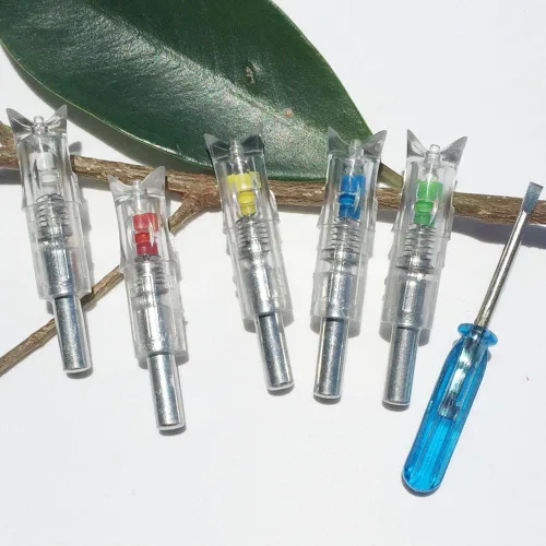 Miniatura 3 de Reikawa 6 piezas de culatines iluminados para ballesta con 0.300''/7.62mm de diámetro interior, culatines de tiro con arco iluminados estilo media