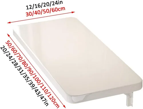 Miniatura 3 de Mesa de comedor plegable para el hogar, pequeña cocina, mesa de comedor plegable, mesa de trabajo flotante, estantería de gran área