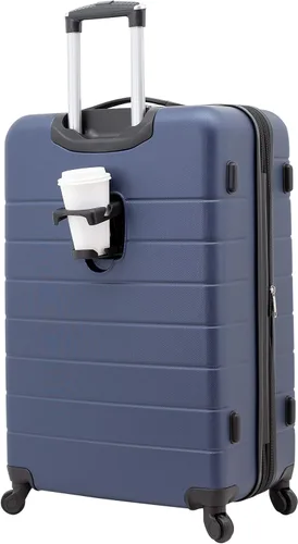 Miniatura 4 de Wrangler - Juego de piezas de equipaje inteligente con portavasos y puerto USB, Azul marino