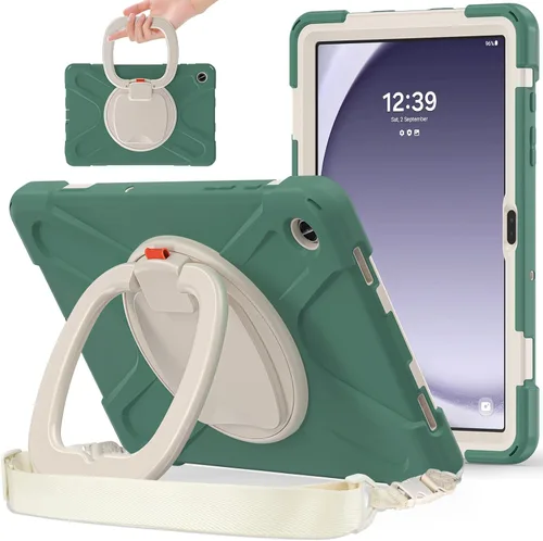 Miniatura 120 de 360 Rotation Case for Galaxy Tab ActivePro/Tab Active4 Pro/Active 5 Pro 10.1" Sturdy Cover Rotate Ring Stand Shoulder Carrying Strap Hand Strap
