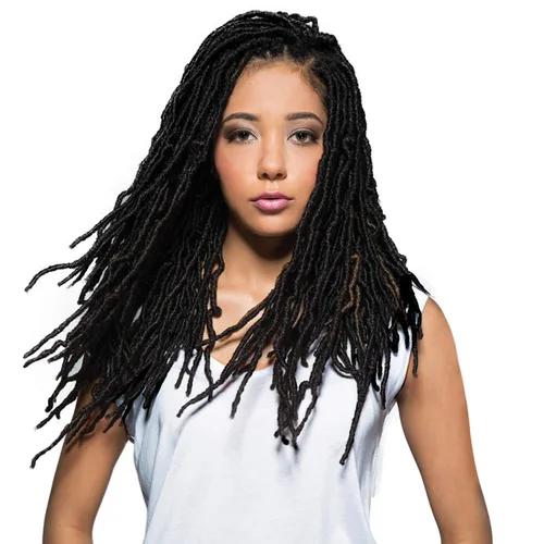 Bobbi Boss - Trenzas de ganchillo sintéticas para cabello africano, raíces trenzadas, colección Nu Locs, 18 pulgadas, Paquete de 6, M1B/27.