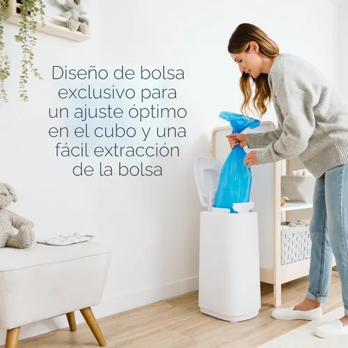 Miniatura 6 de Diaper Genie Recarga fácil de enrollar 30 bolsas por recambio Capacidad para hasta 1410 pañales para recién nacidos Control de olores Bolsas